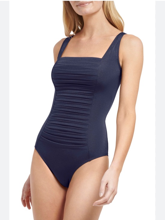 Calvin Klein Other - Calvin Klein Dark Black Pleated Front One-Piece Swimsuit